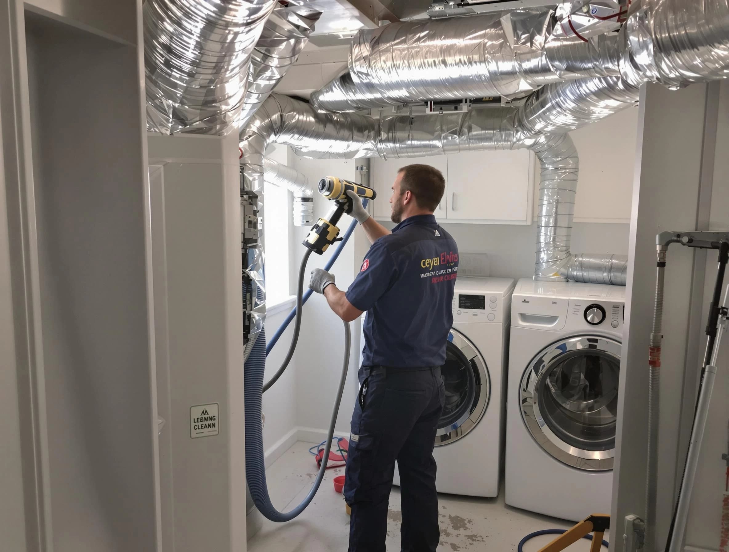 Canonsburg Dryer Vent Cleaning specialist using advanced equipment for thorough duct cleaning in Canonsburg