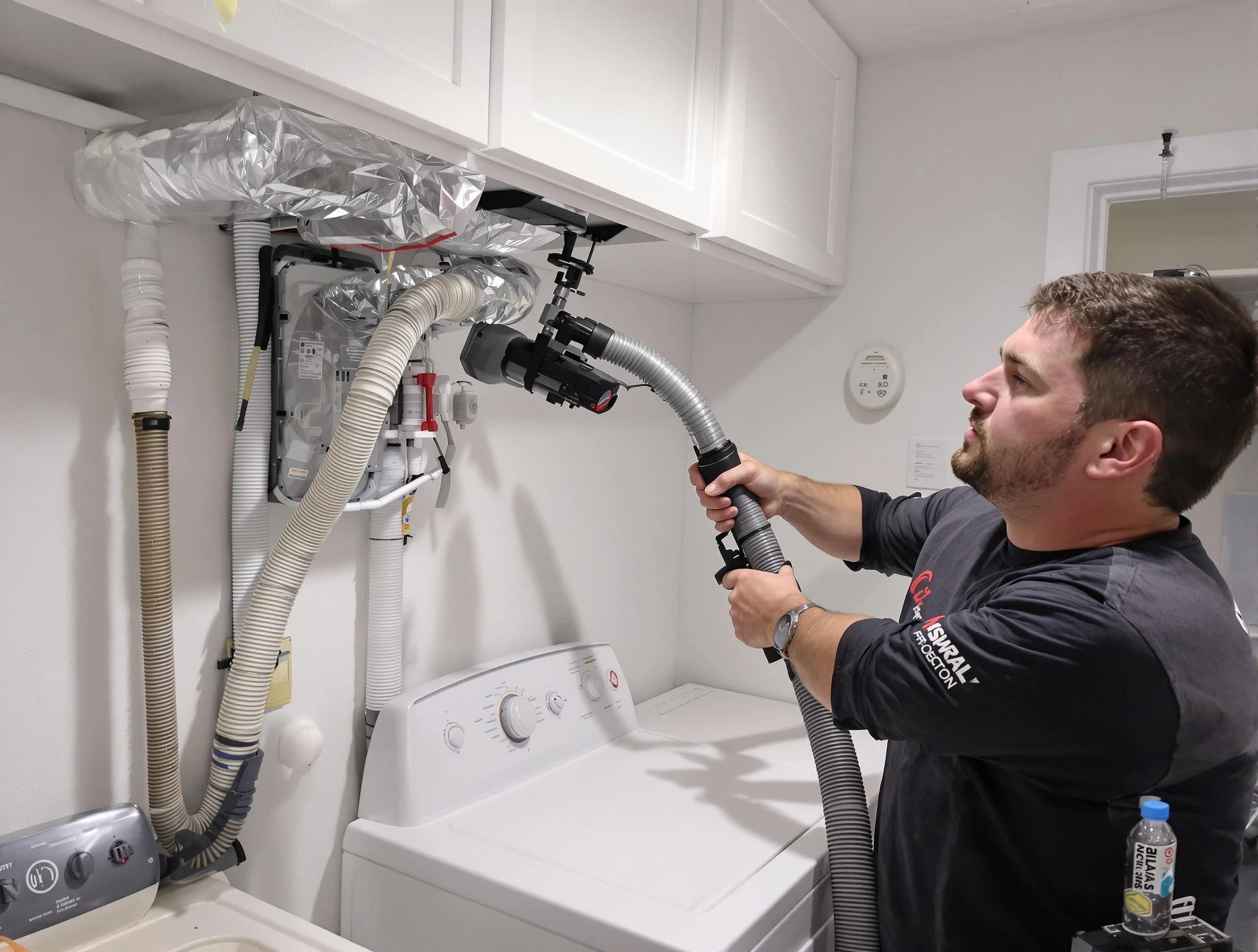 Canonsburg Dryer Vent Cleaning certified technician performing safety-focused gas dryer vent cleaning in Canonsburg
