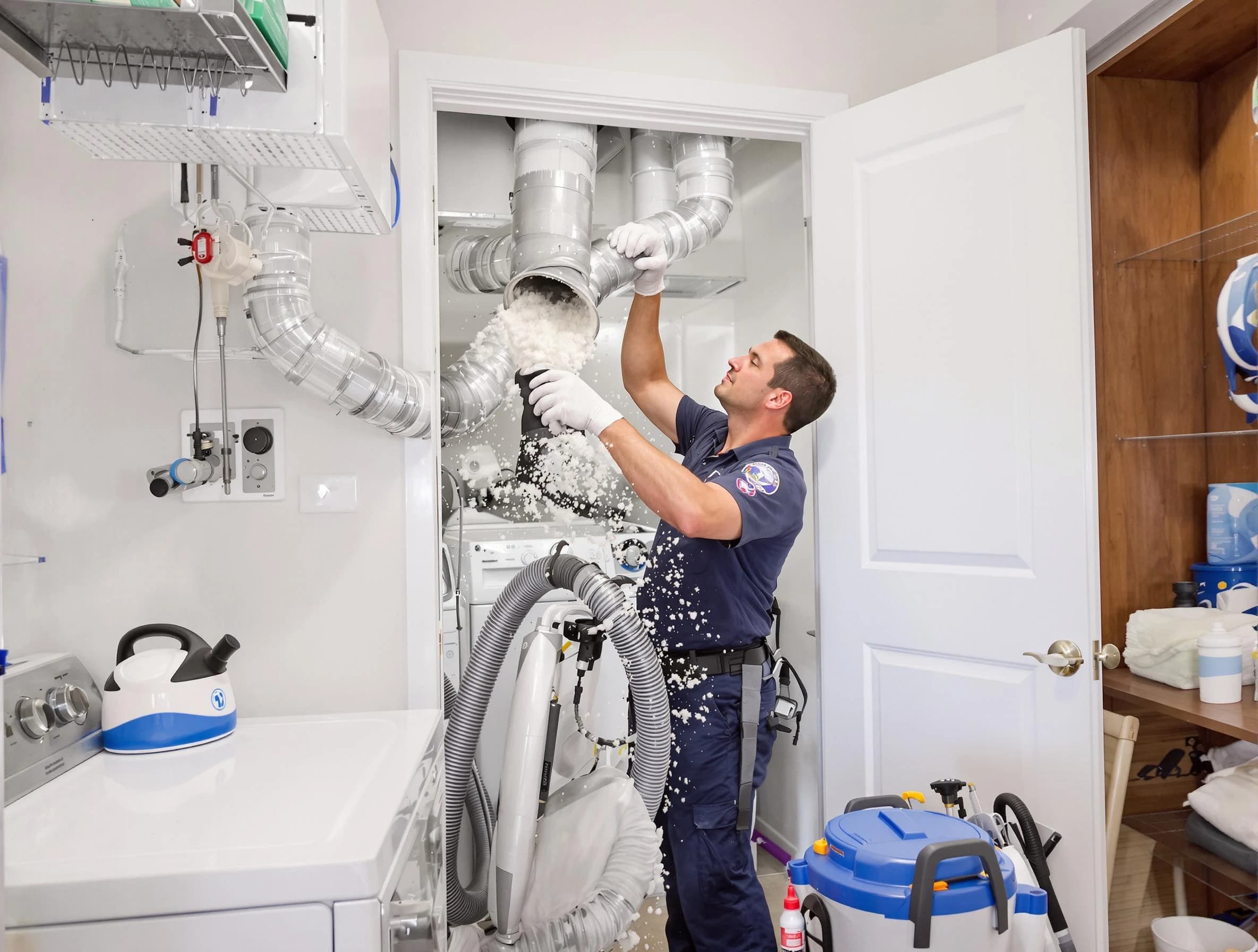 Canonsburg Dryer Vent Cleaning technician delivering thorough residential dryer vent cleaning service in Canonsburg