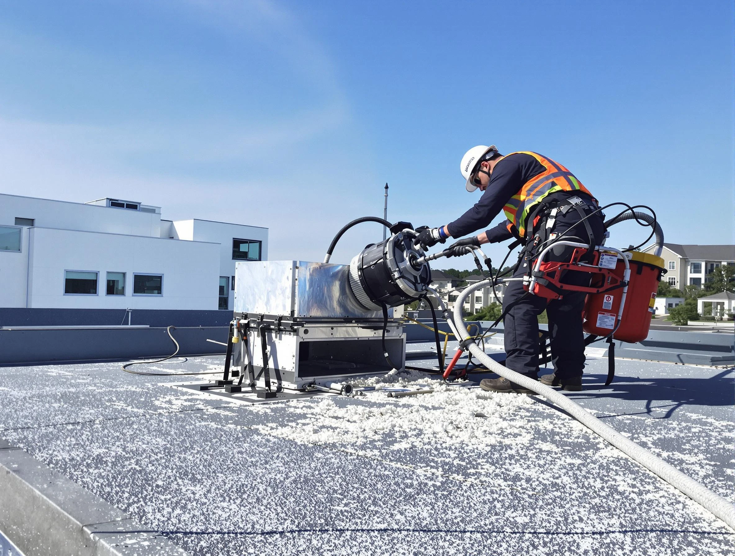 Cleaning Dryer Vent On Roof in Canonsburg